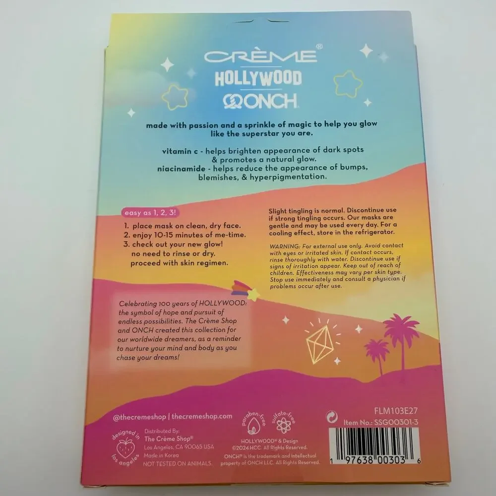 The Crème Shop Hollywood Skincare Self Care 3 Piece Bundle NWT